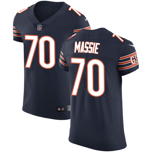 Men's Nike Chicago Bears #70 Bobby Massie Navy Blue Team Color Vapor Untouchable Elite Player NFL Jersey