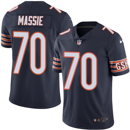 Youth Nike Chicago Bears #70 Bobby Massie Navy Blue Team Color Vapor Untouchable Elite Player NFL Jersey