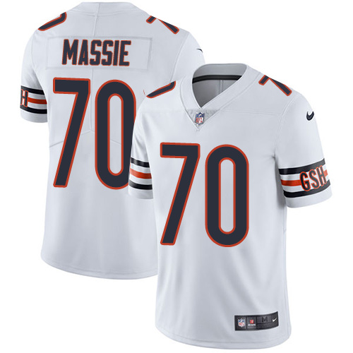 Youth Nike Chicago Bears #70 Bobby Massie White Vapor Untouchable Elite Player NFL Jersey