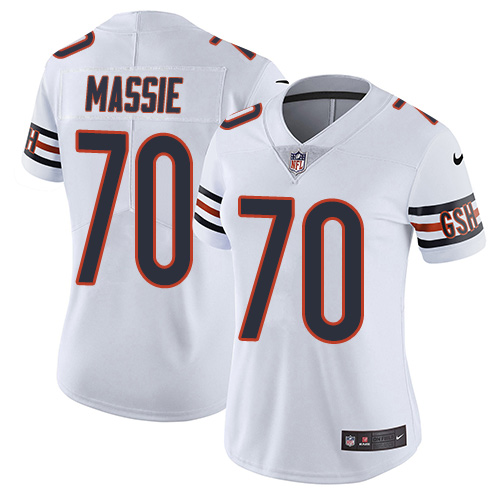 Women's Nike Chicago Bears #70 Bobby Massie White Vapor Untouchable Limited Player NFL Jersey