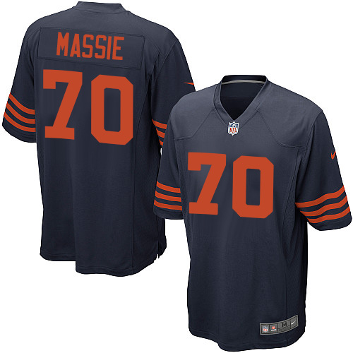 Men's Nike Chicago Bears #70 Bobby Massie Game Navy Blue Alternate NFL Jersey