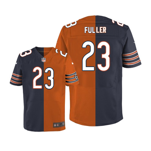 Men's Nike Chicago Bears #23 Kyle Fuller Elite Navy/Orange Split Fashion NFL Jersey