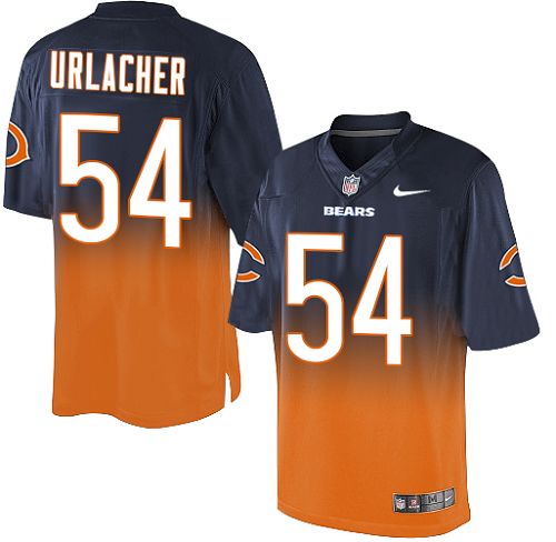 Youth Nike Chicago Bears #54 Brian Urlacher Elite Navy/Orange Fadeaway NFL Jersey