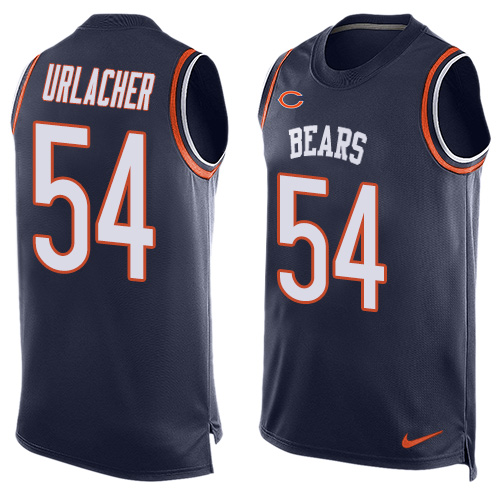 Men's Nike Chicago Bears #54 Brian Urlacher Limited Navy Blue Player Name & Number Tank Top NFL Jersey
