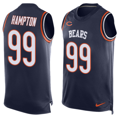 Men's Nike Chicago Bears #99 Dan Hampton Limited Navy Blue Player Name & Number Tank Top NFL Jersey