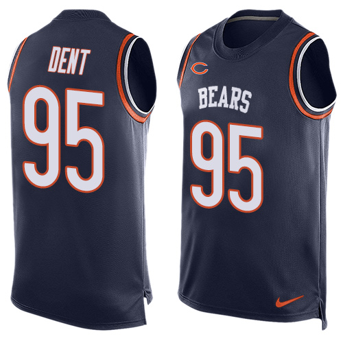 Men's Nike Chicago Bears #95 Richard Dent Limited Navy Blue Player Name & Number Tank Top NFL Jersey
