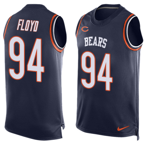 Men's Nike Chicago Bears #94 Leonard Floyd Limited Navy Blue Player Name & Number Tank Top NFL Jersey