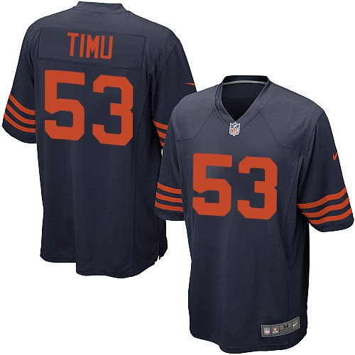 Men's Nike Chicago Bears #53 John Timu Game Navy Blue Alternate NFL Jersey