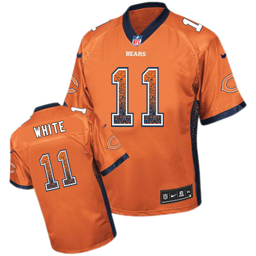 Men's Nike Chicago Bears #11 Kevin White Elite Orange Drift Fashion NFL Jersey