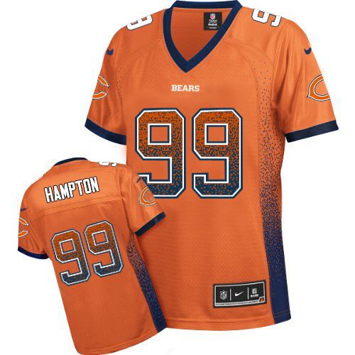 Women's Nike Chicago Bears #99 Dan Hampton Elite Orange Drift Fashion NFL Jersey