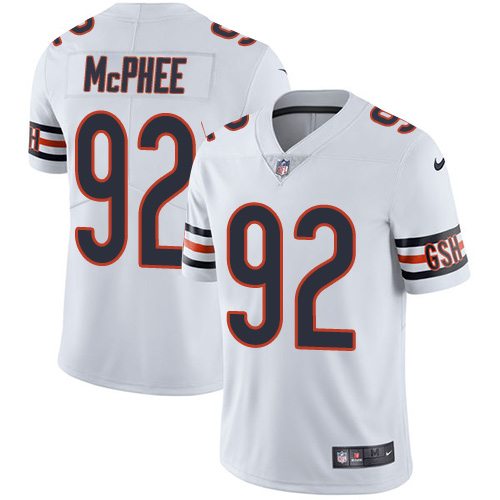 Men's Nike Chicago Bears #92 Pernell McPhee White Vapor Untouchable Limited Player NFL Jersey