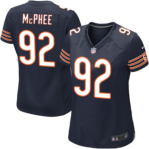 Women's Nike Chicago Bears #92 Pernell McPhee Game Navy Blue Team Color NFL Jersey