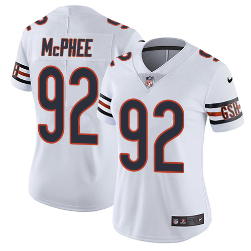 Women's Nike Chicago Bears #92 Pernell McPhee White Vapor Untouchable Elite Player NFL Jersey