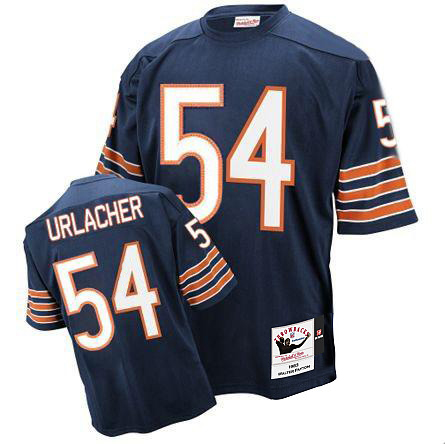 Mitchell and Ness Chicago Bears #54 Brian Urlacher Blue Team Color Authentic Throwback NFL Jersey