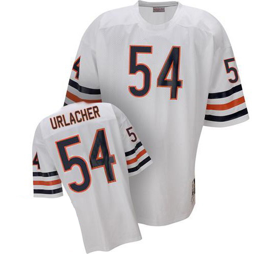 Mitchell and Ness Chicago Bears #54 Brian Urlacher White Authentic Throwback NFL Jersey