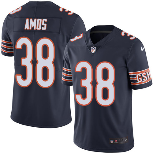 Men's Nike Chicago Bears #38 Adrian Amos Navy Blue Team Color Vapor Untouchable Limited Player NFL Jersey