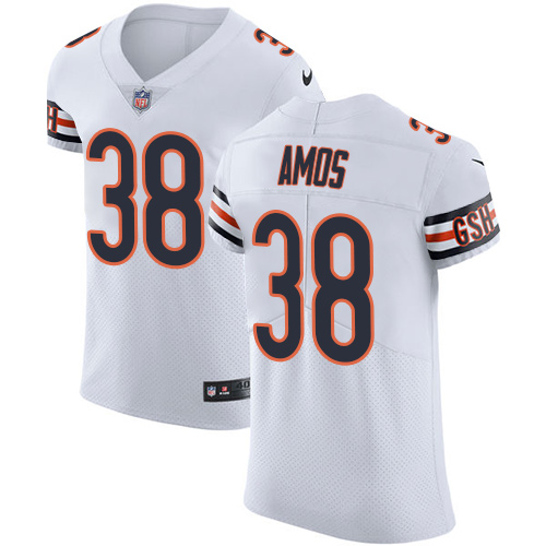 Men's Nike Chicago Bears #38 Adrian Amos Elite White NFL Jersey