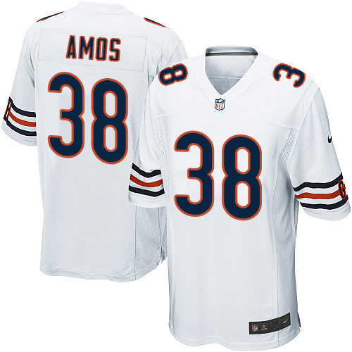 Men's Nike Chicago Bears #38 Adrian Amos Game White NFL Jersey