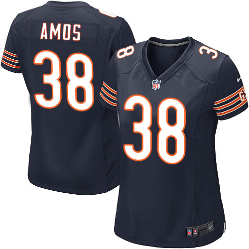 Women's Nike Chicago Bears #38 Adrian Amos Game Navy Blue Team Color NFL Jersey