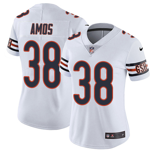 Women's Nike Chicago Bears #38 Adrian Amos White Vapor Untouchable Elite Player NFL Jersey