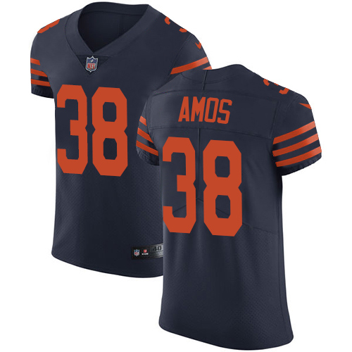 Men's Nike Chicago Bears #38 Adrian Amos Elite Navy Blue Alternate NFL Jersey