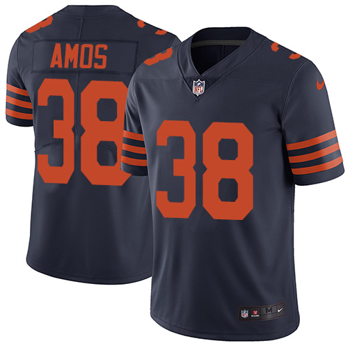 Men's Nike Chicago Bears #38 Adrian Amos Navy Blue Alternate Vapor Untouchable Limited Player NFL Jersey