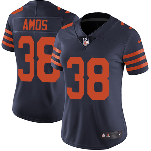 Women's Nike Chicago Bears #38 Adrian Amos Navy Blue Alternate Vapor Untouchable Elite Player NFL Jersey