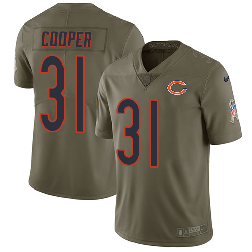 Men's Nike Chicago Bears #31 Marcus Cooper Limited Olive 2017 Salute to Service NFL Jersey