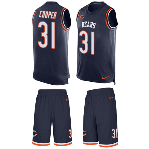 Men's Nike Chicago Bears #31 Marcus Cooper Limited Navy Blue Tank Top Suit NFL Jersey