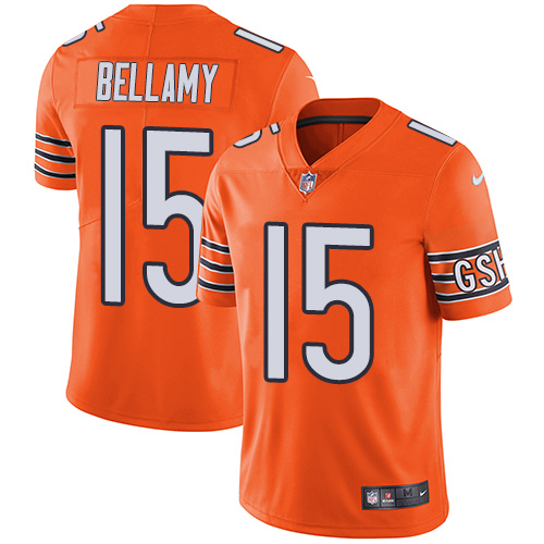 Men's Nike Chicago Bears #15 Josh Bellamy Elite Orange Rush Vapor Untouchable NFL Jersey