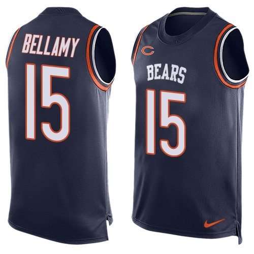 Men's Nike Chicago Bears #15 Josh Bellamy Limited Navy Blue Player Name & Number Tank Top NFL Jersey