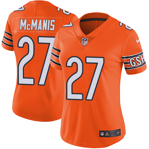Women's Nike Chicago Bears #27 Sherrick McManis Limited Orange Rush Vapor Untouchable NFL Jersey