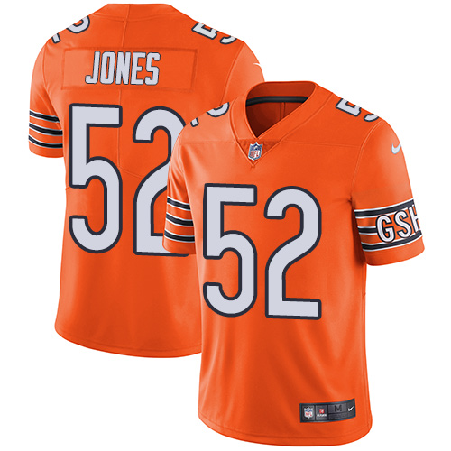 Men's Nike Chicago Bears #52 Christian Jones Limited Orange Rush Vapor Untouchable NFL Jersey