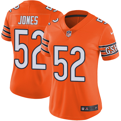 Women's Nike Chicago Bears #52 Christian Jones Limited Orange Rush Vapor Untouchable NFL Jersey