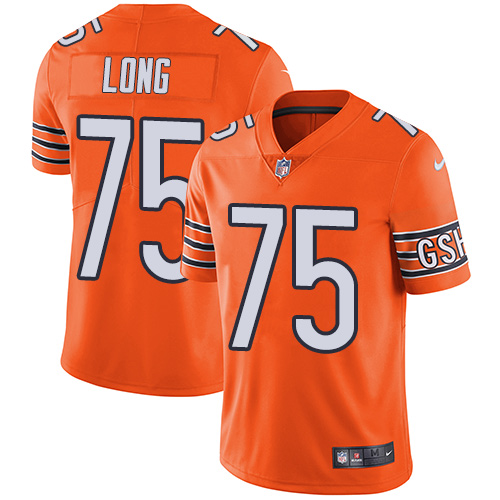 Men's Nike Chicago Bears #75 Kyle Long Limited Orange Rush Vapor Untouchable NFL Jersey