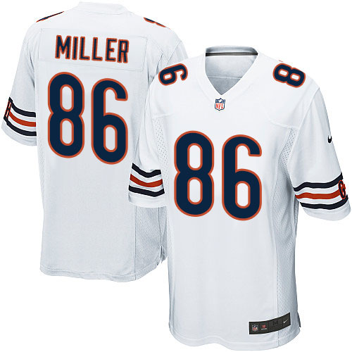 Men's Nike Chicago Bears #86 Zach Miller Game White NFL Jersey