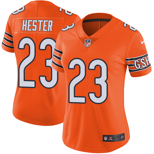 Women's Nike Chicago Bears #23 Devin Hester Limited Orange Rush Vapor Untouchable NFL Jersey