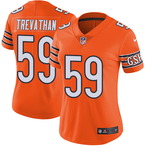 Women's Nike Chicago Bears #59 Danny Trevathan Limited Orange Rush Vapor Untouchable NFL Jersey