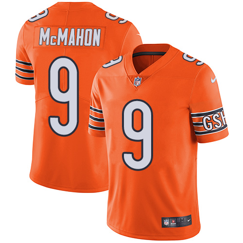 Men's Nike Chicago Bears #9 Jim McMahon Elite Orange Rush Vapor Untouchable NFL Jersey