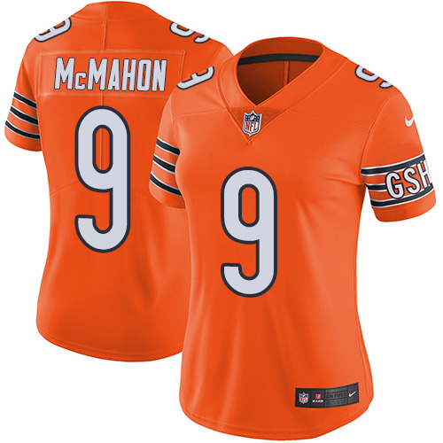 Women's Nike Chicago Bears #9 Jim McMahon Limited Orange Rush Vapor Untouchable NFL Jersey