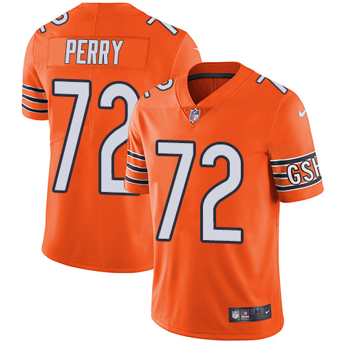 Men's Nike Chicago Bears #72 William Perry Elite Orange Rush Vapor Untouchable NFL Jersey