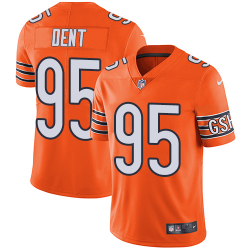 Men's Nike Chicago Bears #95 Richard Dent Limited Orange Rush Vapor Untouchable NFL Jersey