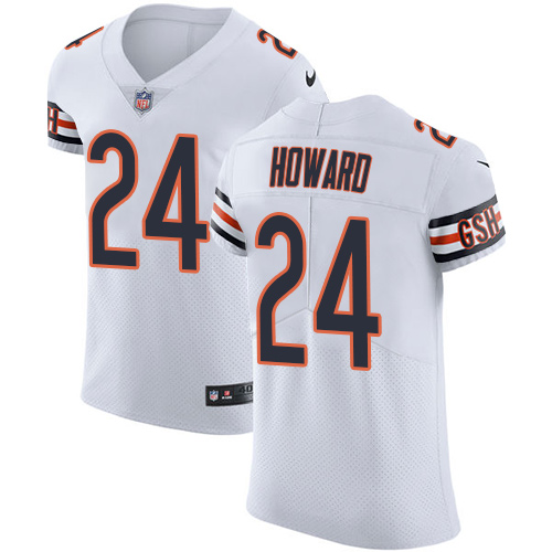 Men's Nike Chicago Bears #24 Jordan Howard Elite White NFL Jersey