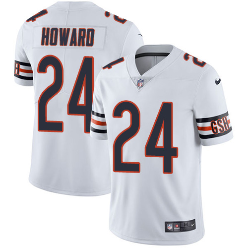 Men's Nike Chicago Bears #24 Jordan Howard White Vapor Untouchable Limited Player NFL Jersey