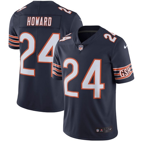 Youth Nike Chicago Bears #24 Jordan Howard Navy Blue Team Color Vapor Untouchable Limited Player NFL Jersey