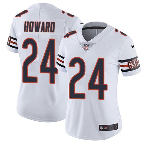 Women's Nike Chicago Bears #24 Jordan Howard White Vapor Untouchable Elite Player NFL Jersey