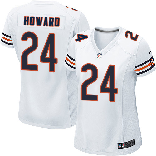 Women's Nike Chicago Bears #24 Jordan Howard Game White NFL Jersey