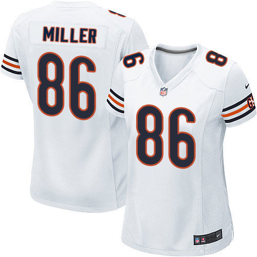Women's Nike Chicago Bears #86 Zach Miller Game White NFL Jersey