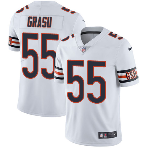 Men's Nike Chicago Bears #55 Hroniss Grasu White Vapor Untouchable Limited Player NFL Jersey