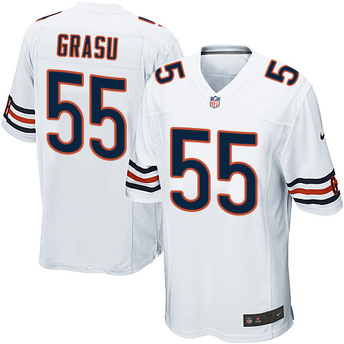 Men's Nike Chicago Bears #55 Hroniss Grasu Game White NFL Jersey